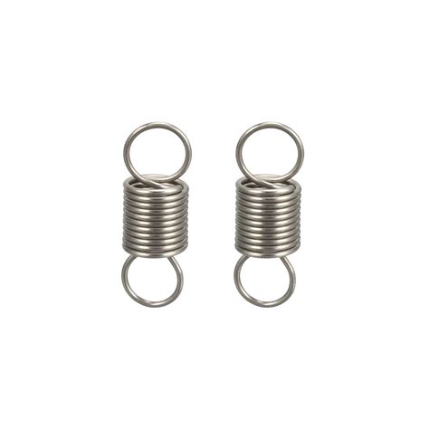 05x5x15mm Stainless Steel Small Dual Hook Tension Spring 2pcs