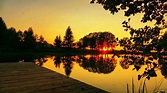 Bild des Tages: Sonnenuntergang am Wasser | Hessen