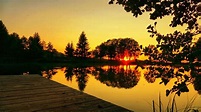Bild des Tages: Sonnenuntergang am Wasser | Hessen