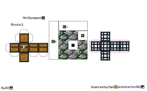 Papercraft Mini Dungeon Paper Crafts Minecraft Blueprints Making