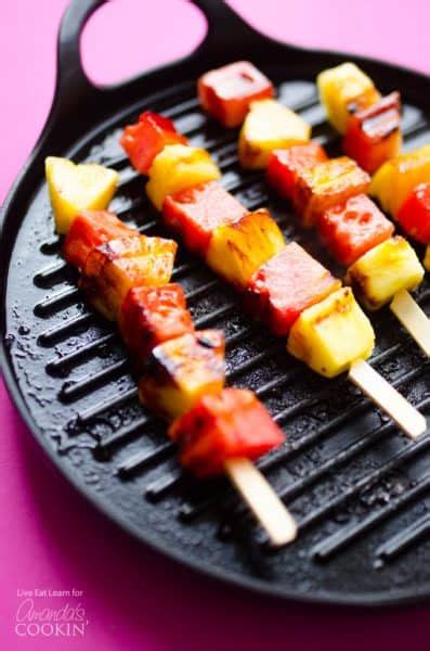 Grilled Watermelon Pineapple Skewers Simple To Make And Sweet To Eat