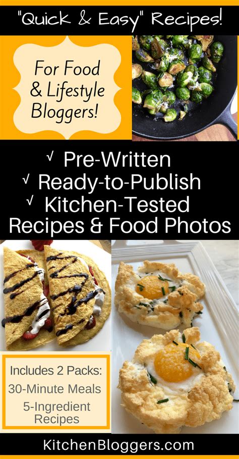 Quick Easy PLR Recipes Double Pack KitchenBloggers