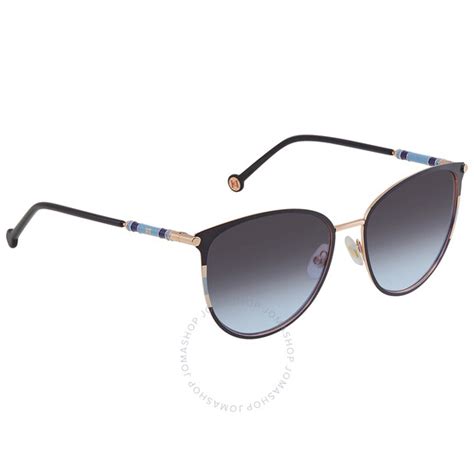 Carolina Herrera Grey Shaded Blue Butterfly Ladies Sunglasses Ch 0029 S
