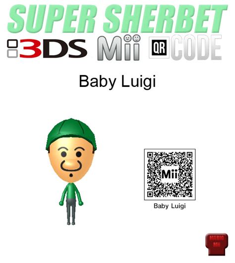 3ds Mii Qr Code Baby Luigi By Geminatearts On Deviantart