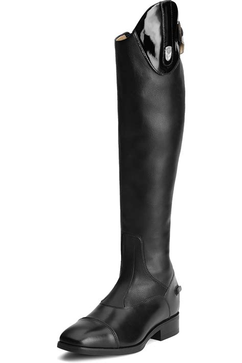Ariat Womens Monaco Tall Stretch Zip Riding Boots Black Patent The