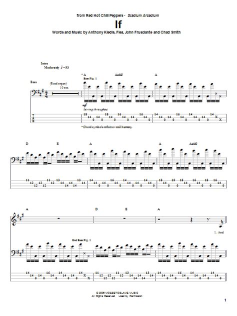 If By Red Hot Chili Peppers Bass Tab Guitar Instructor