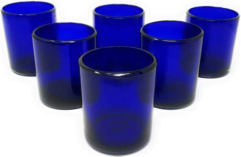 pure cobalt tumbler glasses set of 6 10 oz each dos sueños