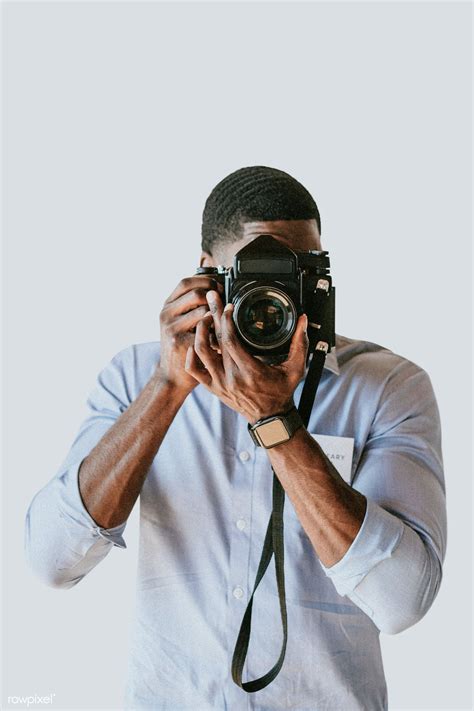 Download Premium Psd Of Black Photographer Capturing A Picture With A
