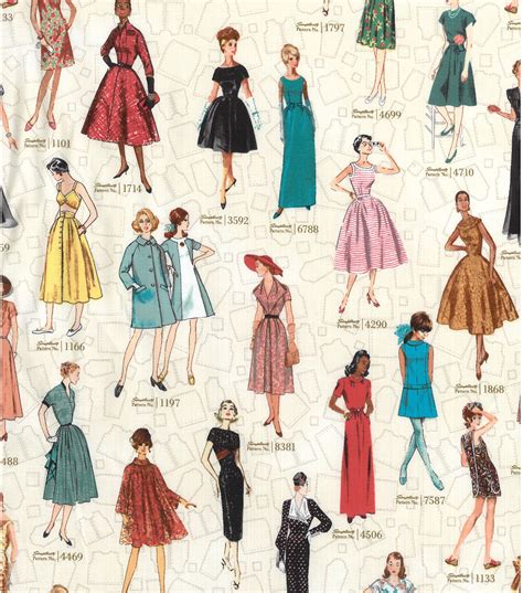 Premium Quilt Cotton Simplicity Vintage Fabric Ladies And Patterns Joann