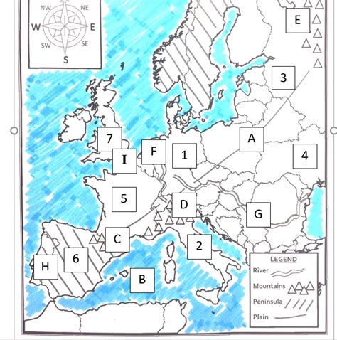 European Geography Physical Features Diagram Quizlet