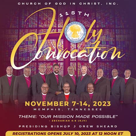 115th Holy Convocation Registration Open Now Church Of God In Christ