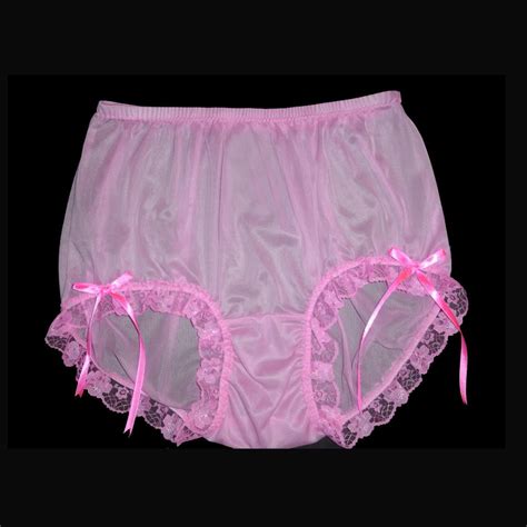 17 Color Sissy New Pink Nylon Granny Panties Briefs Pink Lace Etsy