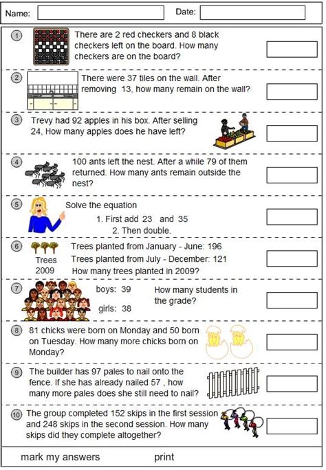 Problem Solving Using Addition And Subtraction Studyladder