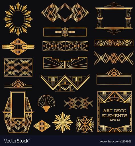 Art Deco Vintage Frames And Design Elements Download A Free Preview Or