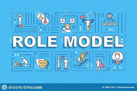 Role Model Illustration With Keywords Icons And Arrows Horizontal