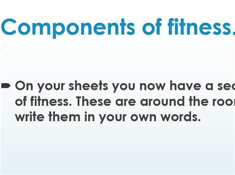 Components Of Fitness Teaching Resources
