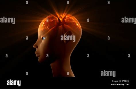 Cg Rotating Human Brain Scan Animation Stock Video Footage Alamy