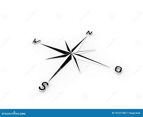 Compass With North South East West Stock Image