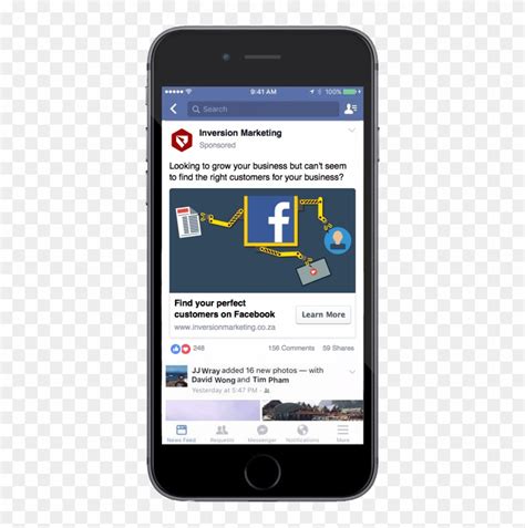 Facebook Advertising Ads Facebook In Phone Png Transparent Png