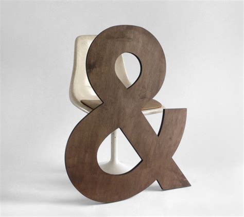 Wood Ampersand Letter Wall Hanging By Hindsvik Contemporary Wall
