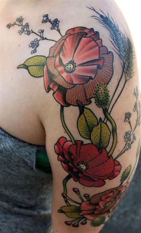85 Beautiful Poppy Tattoos Ideas Poppies Tattoo Flower Tattoo Shoulder Funny Tattoos