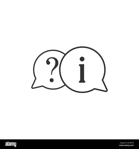 Question Answer Icon Vector Illustration Flat Design Stock Vector