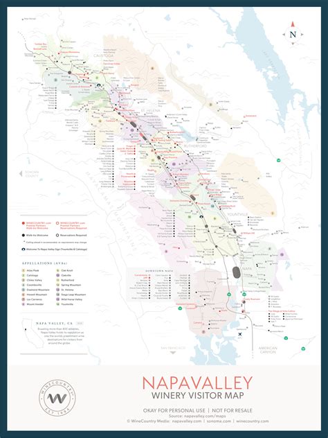Map Of Napa Valley Wineries Keith N Olivier