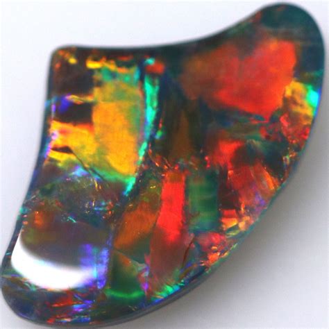 Rainbow Fire Natural Solid Black Opal From Lightning Ridge Etsy