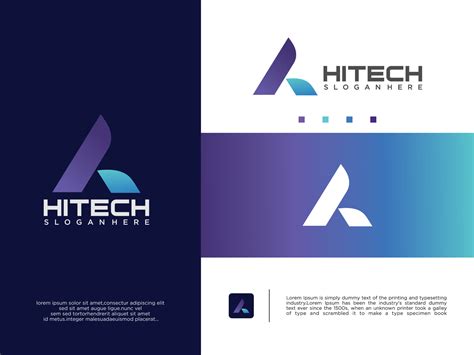 Triangle Letter A Tech Logo Abstract Design Vector Template Linear