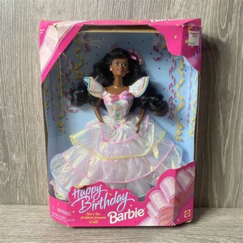 🎂 1995 Happy Birthday Barbie African American Mattel 14662 New 4606188548