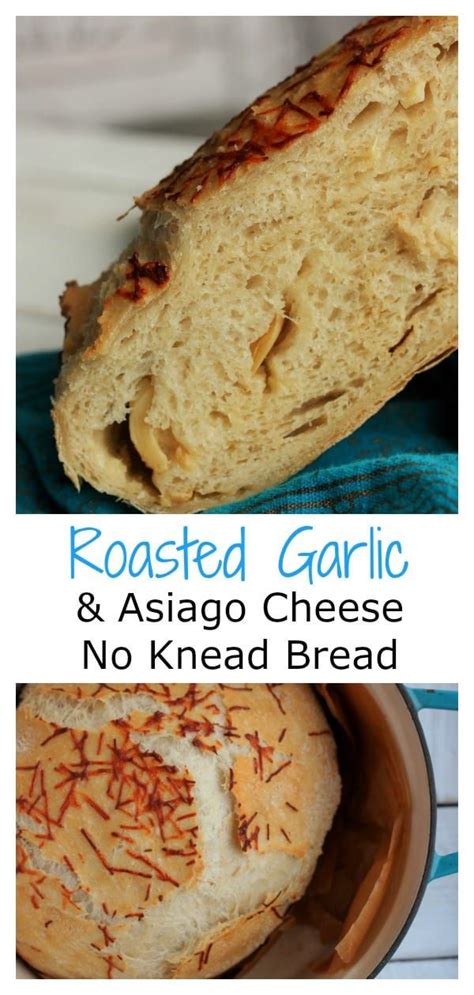 Roasted Garlic And Asiago Cheese No Knead Bread No Knead Bread Easy