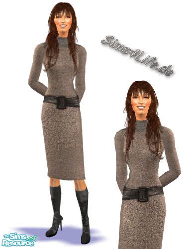 The Sims Resource Business Dress Brown