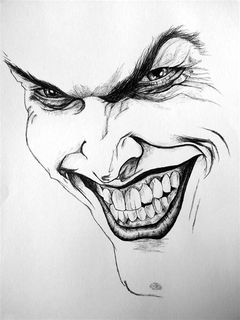 The Joker Completely Drawn In Biro First Attempt At A Biro Drawing