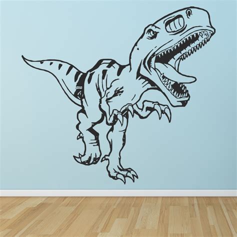 t rex roar jurassic dinosaur wall sticker