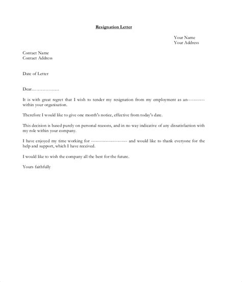 Do note that in malaysia, some. 9+ Official Resignation Letter Examples - PDF | Examples