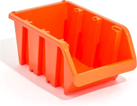 Xxl Extra Large Orange Plastic Storage Bin In Box Size 6 Uk