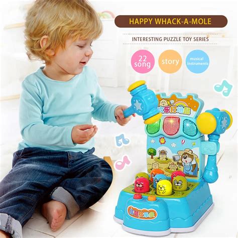Happy Whack A Mole Plastic Music Baby Kids Toys Play Knock Hit Hamster