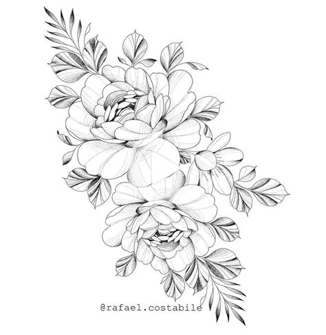 Pin On Peonies Floral Thigh Tattoos Flower Tattoo Designs Tattoo