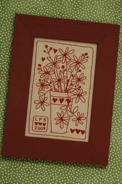 June 09 Little Stitchery002 Redwork Patterns Redwork Embroidery Cute
