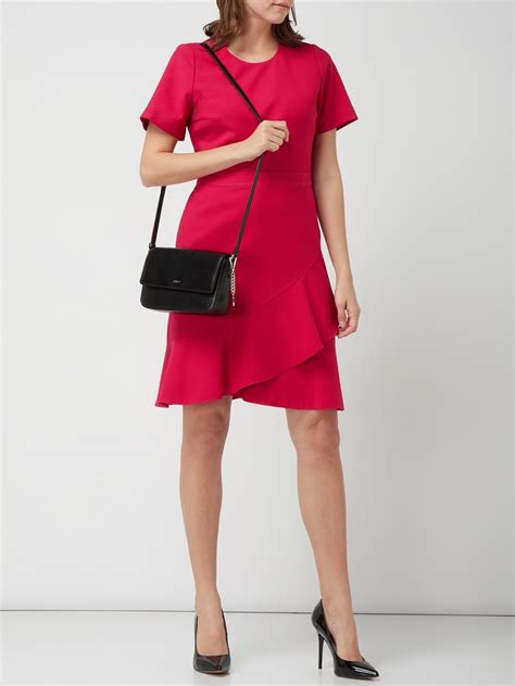 hugo kleid mit volantsaum modell kasica pink online kaufen