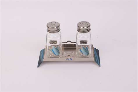 Stressed out about cooking and cleanup? Glass Salt and Pepper Shaker Set with Blue Floral Pattern ...