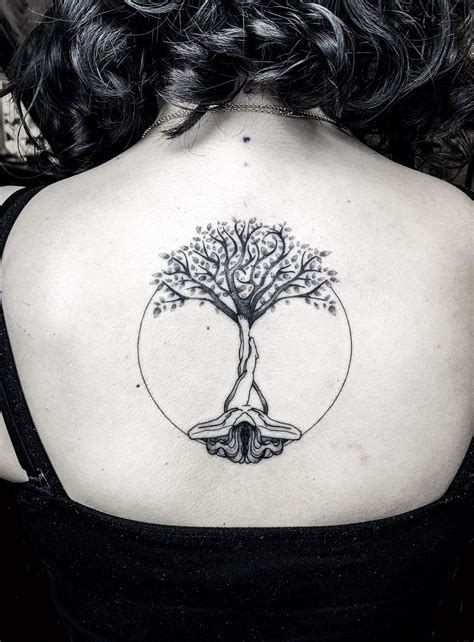 Flexing Woman Tree Tattoo
