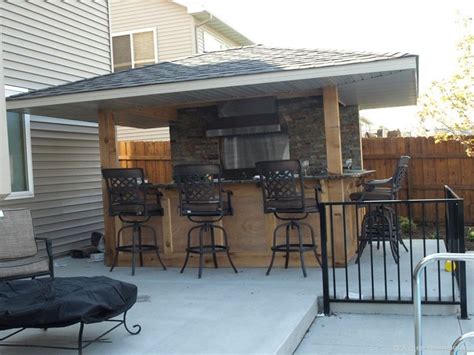 Great Use Of A Small Space For A Covered Outdoor Kitchen