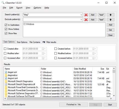 Windows file search tool is easy to use and navigate, giving you many options to choose according to what you want to find. CSearcher is a fast, portable desktop search tool