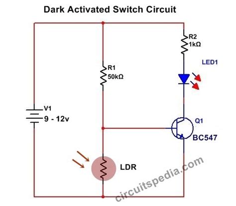 Dark Sensor Ldr Darkness Senor Circuit Ldr Circuit