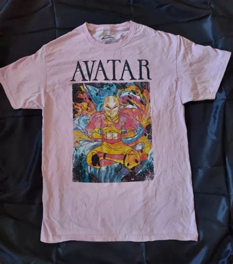 Nickelodeon Avatar The Last Airbender Graphic Design Pink T Shirt Size Medium 2499 Picclick