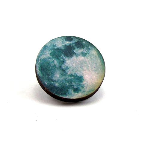 Moon Pin Celestial Jewelry Wooden Space Accessory Celestial