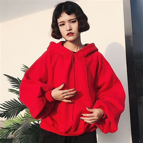 Women Casual Long Sleeve Hooded Sweatshirts Hoodies Korean Style
