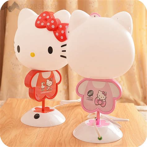 Lfh Creative Cute Pinkred Led Rechargeable Table Lamps Hello Kitty