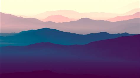 Purple Mountains Minimal 4k Wallpapers Hd Wallpapers